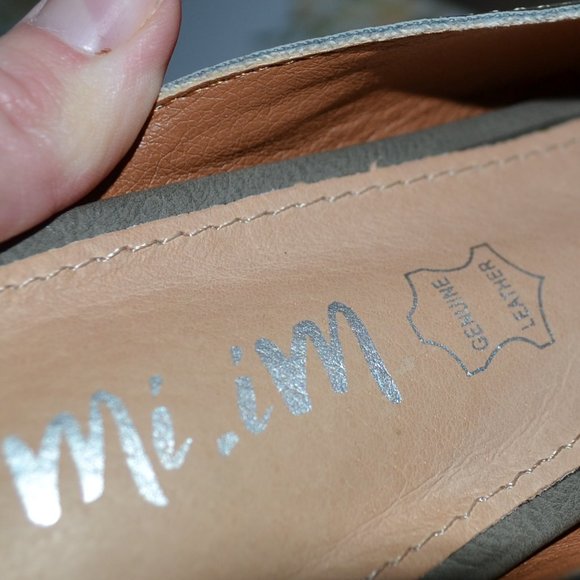 NIB Mi iM Kendrick Dark Gray Genuine Leather Pointed Toe Western Mule Size 7 - Picture 6 of 6